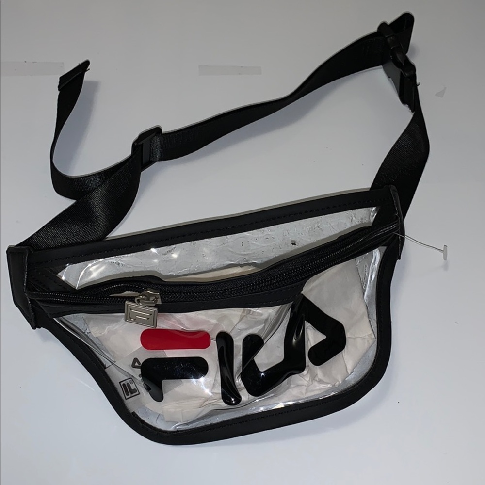 FILA  Clear Fanny Pack Navy Blue
